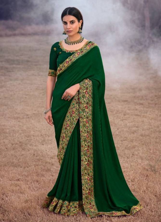KAVIRA AARCHI New Fancy Festive Wear Heavy Border Latest Saree Collection